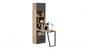 Шкаф комбинированный (366) со столом «Порто» Исп.2 Яблоня Беллуно, Графит софт в Увате - uvat.mebel-tymen.ru | фото