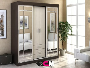 Шкаф-купе Лидер 1К Венге/Дуб белфорт в Увате - uvat.mebel-tymen.ru | фото