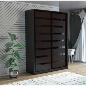 Шкаф-купе ПШ-2.9 1500 Вставка МДФ/стекло Венге в Увате - uvat.mebel-tymen.ru | фото