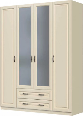 Шкаф ШР-4 "Кантри" 2 зеркала, слоновая кость в Увате - uvat.mebel-tymen.ru | фото