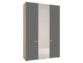 Шкаф трехстворчатый Анталия Сонома-Графит софт в Увате - uvat.mebel-tymen.ru | фото