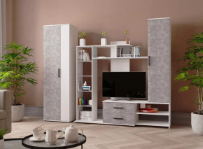 СИДНЕЙ-1 Центральная секция (ш1850*г430*в2000мм), ЛДСП Белый/ЛДСП Ателье светлое в Увате - uvat.mebel-tymen.ru | фото