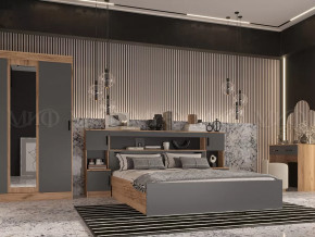 Спальный гарнитур Басямиф, графит/дуб крафт в Увате - uvat.mebel-tymen.ru | фото