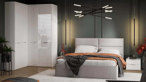 Спальный гарнитур «Глосс» №9 Белый Жемчуг, Белый глянец в Увате - uvat.mebel-tymen.ru | фото