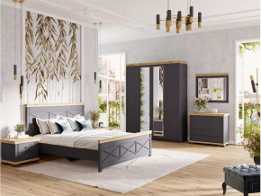 Спальный гарнитур Лиана-1 Дуб Крафт Золотой/Графит в Увате - uvat.mebel-tymen.ru | фото
