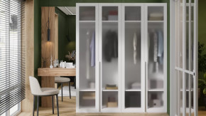 Спальный гарнитур «Порто» №4 Яблоня Беллуно, Белый в Увате - uvat.mebel-tymen.ru | фото