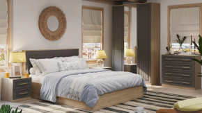 Спальный гарнитур «Сэнди» №3 Вяз благородный, Серый вулкан, Велюр Графит в Увате - uvat.mebel-tymen.ru | фото