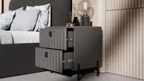 Спальный гарнитур «Тиффани» №1 Серый графит, Графит матовый, Велюр Графит в Увате - uvat.mebel-tymen.ru | фото