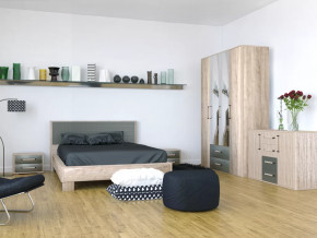 Спальный гарнитур ВЕРСАЛЬ-2 Дуб баррик/Ясень анкор/Белый в Увате - uvat.mebel-tymen.ru | фото