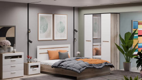 Спальня «Фьюжн» Дуб Делано, Белый глянец в Увате - uvat.mebel-tymen.ru | фото