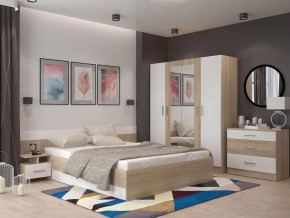 Спальня Леси Сонома-Белый с четырехстворчатым шкафом в Увате - uvat.mebel-tymen.ru | фото