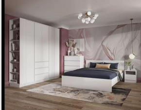 Спальня Мэнкс, набор №1 Белый/графит серый в Увате - uvat.mebel-tymen.ru | фото