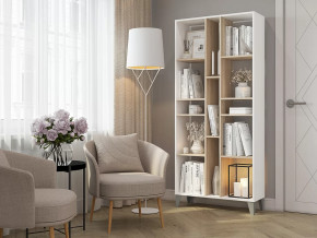 Стеллаж Asti Сонома-Белый в Увате - uvat.mebel-tymen.ru | фото