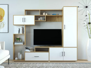 Стенка Пекин Белый-Крафт Золотой в Увате - uvat.mebel-tymen.ru | фото