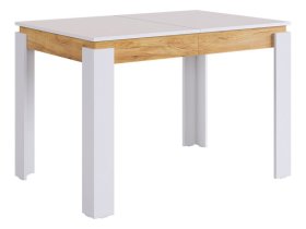 Стол обеденный раздвижной Гермес 2 белое дерево/дуб крафт золотой в Увате - uvat.mebel-tymen.ru | фото