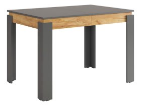 Стол обеденный раздвижной Гермес 2 графит/дуб крафт золотой в Увате - uvat.mebel-tymen.ru | фото