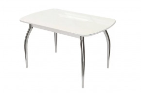 Стол Бостон-2 Белый глянец/белый/хром триумф в Увате - uvat.mebel-tymen.ru | фото