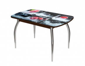 Стол Бостон-2 ф/п Лёд, 1100*700 мм, венге/хром триумф в Увате - uvat.mebel-tymen.ru | фото