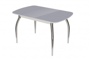 Стол "Бостон", антрацит глянец/белый/хром триумф в Увате - uvat.mebel-tymen.ru | фото