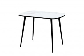 Стол Бостон Лайт, фотопечать Мрамор итальянский/опоры черные в Увате - uvat.mebel-tymen.ru | фото