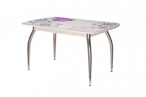 Стол "Бостон", виолет/белый/хром триумф в Увате - uvat.mebel-tymen.ru | фото