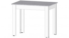 Стол Кай Цемент светлый/Белый в Увате - uvat.mebel-tymen.ru | фото