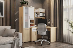 Стол компьютерный Лайт К1 дуб сонома/белый в Увате - uvat.mebel-tymen.ru | фото