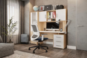 Стол компьютерный Лайт К3 дуб сонома/белый в Увате - uvat.mebel-tymen.ru | фото