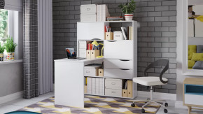 Стол письменный тип 7 Белый Ясень в Увате - uvat.mebel-tymen.ru | фото