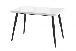 Стол раздвижной Borg-120, оптивайт белый/черный в Увате - uvat.mebel-tymen.ru | фото