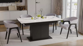 Стол раздвижной «Детройт» Тип 3 Черный, Белый мрамор в Увате - uvat.mebel-tymen.ru | фото