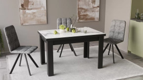 Стол раздвижной «Хьюстон» тип 2 Черный, Белый мрамор в Увате - uvat.mebel-tymen.ru | фото