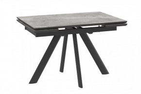 Стол раздвижной Jack-120, stone grey st cer/черный в Увате - uvat.mebel-tymen.ru | фото