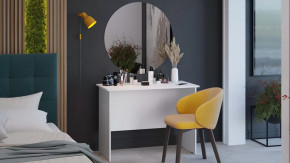 Стол с зеркалом тип 14 (1000) Белый Ясень в Увате - uvat.mebel-tymen.ru | фото