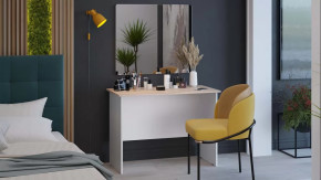 Стол  с зеркалом тип 14 (1000) Дуб Сонома, Белый Ясень в Увате - uvat.mebel-tymen.ru | фото