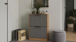 Тумба для обуви «Хилтон» Исп.2 Дуб Крафт золотой, Графит матовый в Увате - uvat.mebel-tymen.ru | фото