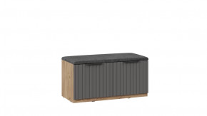 Тумба для обуви «Хилтон» Исп.2.2 Дуб Крафт золотой, Графит матовый в Увате - uvat.mebel-tymen.ru | фото