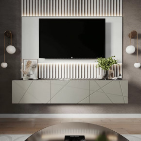 Тумба ТВМ-10 (без опор) (ш2000*г384*в400мм) ЛДСП Графит/ЛДСП Панакота в Увате - uvat.mebel-tymen.ru | фото