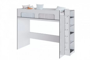 ТЭББИ Кровать-чердак (сп/м 900*2000мм), Белый-Графит серый (ЛАМЕЛИ) в Увате - uvat.mebel-tymen.ru | фото