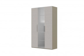 Вива Шкаф распашной ШР-3 1 зеркало Латте/Текстиль в Увате - uvat.mebel-tymen.ru | фото